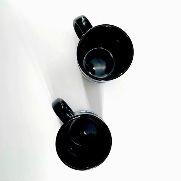 Vintage Nascar Official Logo Motorsports Racing Black Coffee Mugs Cups Set 2003 - Picture 2 of 3